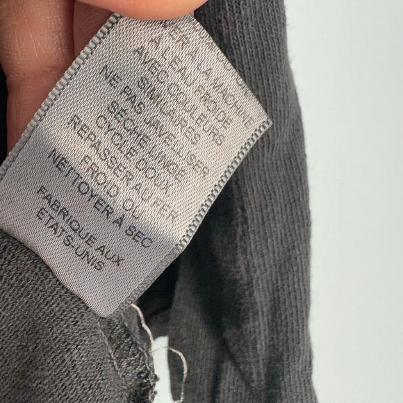 Nilli Lotan Liam Jersey Shirt Button Front Shirt Charcoal Black Size S NWOT - Picture 11 of 11